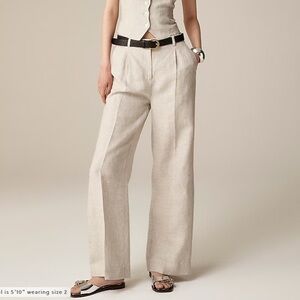 J. Crew Cream Wide Leg Pants